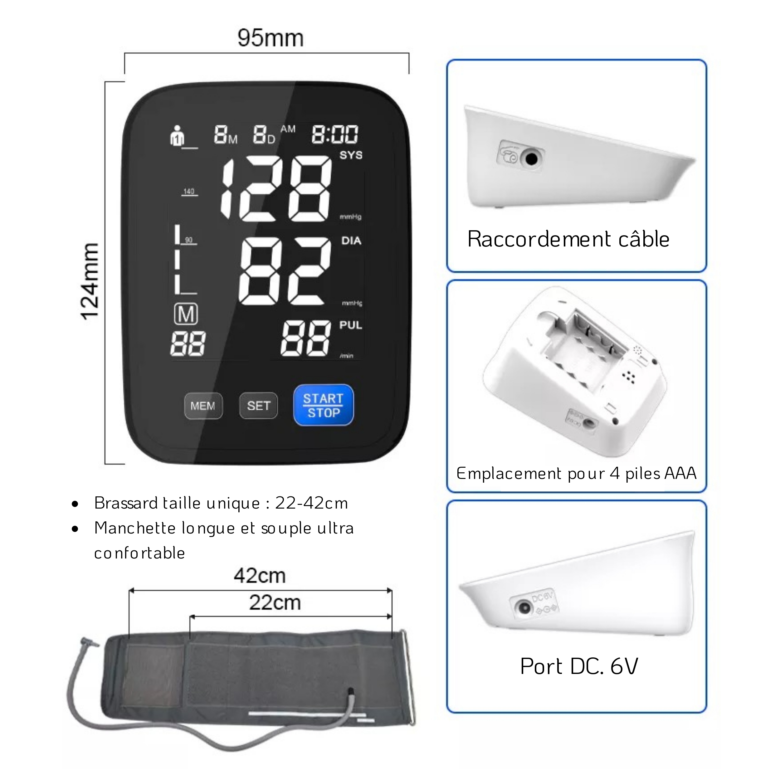 Tensiometre bras Safe Healthcare