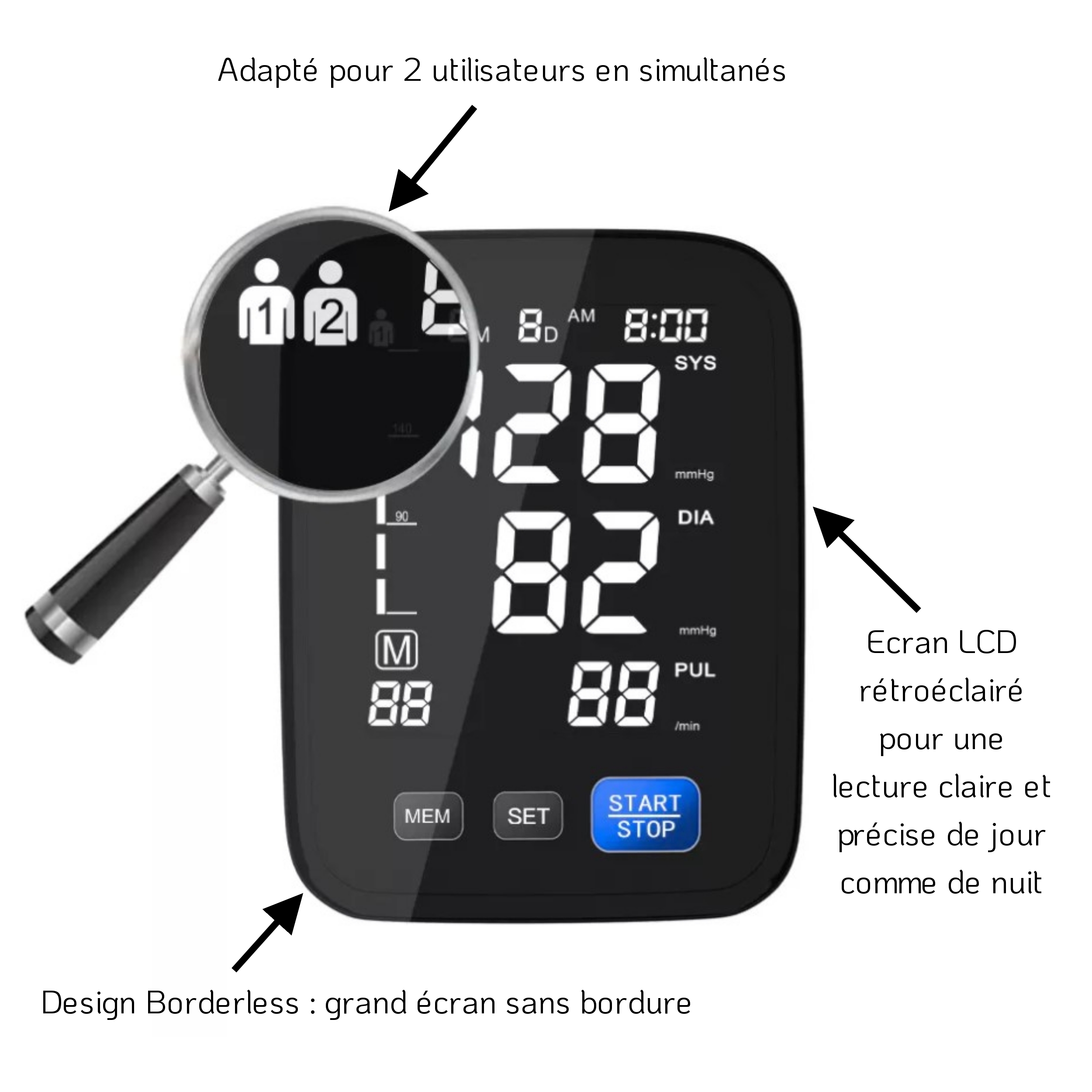 Tensiometre bras Safe Healthcare