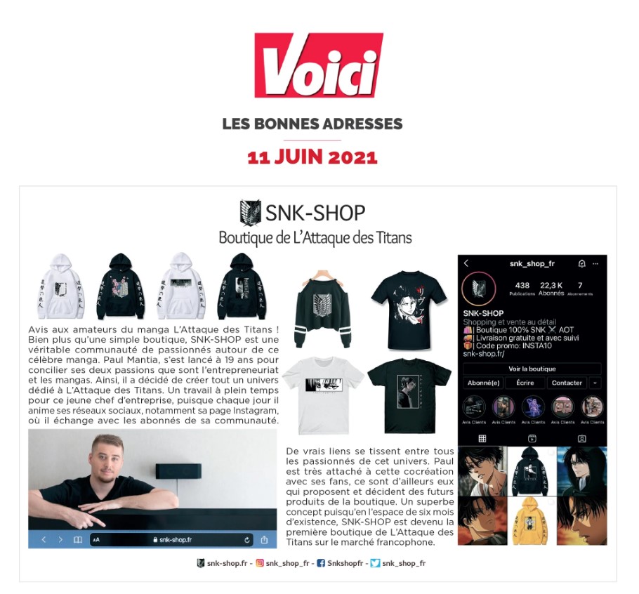 Paul Mantia, Voici, SNK-SHOP